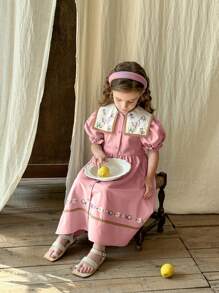 LMoss Kids Robes pour jeunes filles LMoss - Rose bonbon - Voir 5
