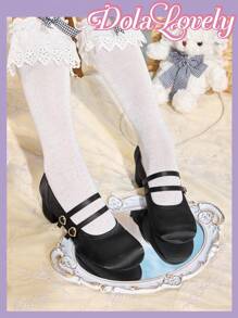 Dola Lovely Women's Adjustable Buckle Decor Fashion High Heel Pumps - Black - View 2