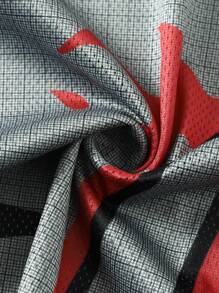 Manfinity EMRG Men's Casual Contrast Color Letter Print Short Sleeve Racing T-Shirt - Multicolor - View 5