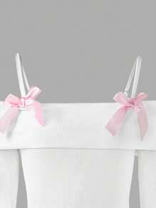 Sparklyn Le nouveau Top à manches longues avec bretelles, design épaules dénudées et nœud papillon pour les préadolescentes est sur le marché. Il est confortable, , élégant, doux, mignon, dynamique, unique et indispensable pour s'habiller. - Blanc - Voir 6