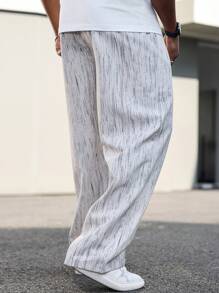 Manfinity CasualCool 大码男士休闲条纹抽绳腰长裤