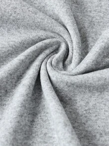 SHEIN BASICS Set de 2 bodys con cuello redondo de manga larga de punto de unicolor informal para mujer - Gris Claro - Ver 9