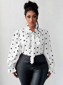 Maweii Plus Size Plain Long Sleeve Shirt, Fashionable & Suitable For Summer - White - View 3