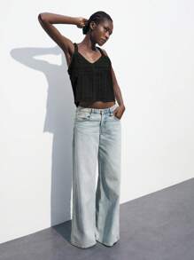 Maija Women's 2025 Summer Black Tassel Camisole Top, Front Open Design, Casual Business Daily Commute, Elegant For Beach Resort, Wedding Guests, Country Music Festival, Brunch, Airport, 90s Retro