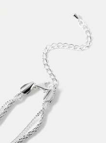 MOTF PREMIUM COLLAR CON COLGANTE DE CORAZÓN DE DOBLE CAPA - Plateado - Ver 7