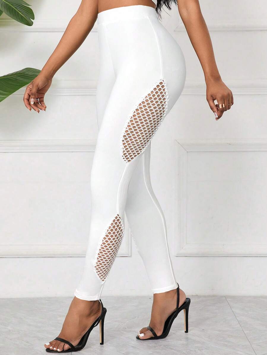 SHEIN Lady Solid Color Seamless Side Hollow Out Butt Lifting Slimming Fitness Yoga Leggings