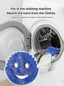 PETSIN 1/4/8 Pcs Washing Machine Pet Hair Remover Balls, Adhesive For Cat/Dog Hair Anti-Wrapping, Lint Cleaning Balls - Multicolor - View 3