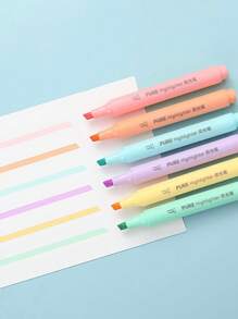 1/2 套马卡龙粉彩色荧光笔，大容量凿子尖荧光笔，用于着色、下划线、突出显示、日记回到学校