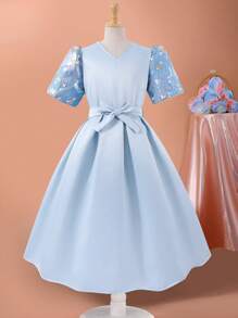 Vestido con estampado floral para chicas adolescentes, cómodo y a la moda para el verano, imprescindible para chicas bonitas y dulces