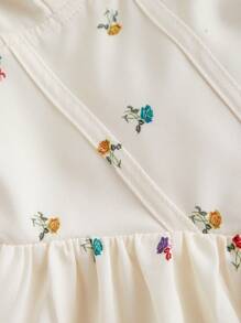 SHEIN MOD 女士夏季碎花吊带迷你连衣裙 - 彩色 - 查看 4