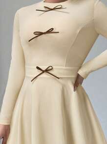 SHEIN Privé Vestido elegante de mujer con lazo para ocasión especial