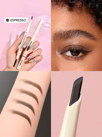 قلم حواجب Better Brows طويل الأمد-قلم حواجب أوتوماتيكي مقاوم للماء بلون الإسبريسو سهل التلوين ناعم كالحرير، تشكيل طبيعي، تحديد الخطوط العريضة، ملء مكياج الحواجب محدد علامة تجارية جمال مكياج مستحضرات تجميل للنساء الفتيات مثالي لفصل الخريف الشتاء مثالي ل- Y2K أزياء أنيقة هدية حفلة جاهز أفضل لون