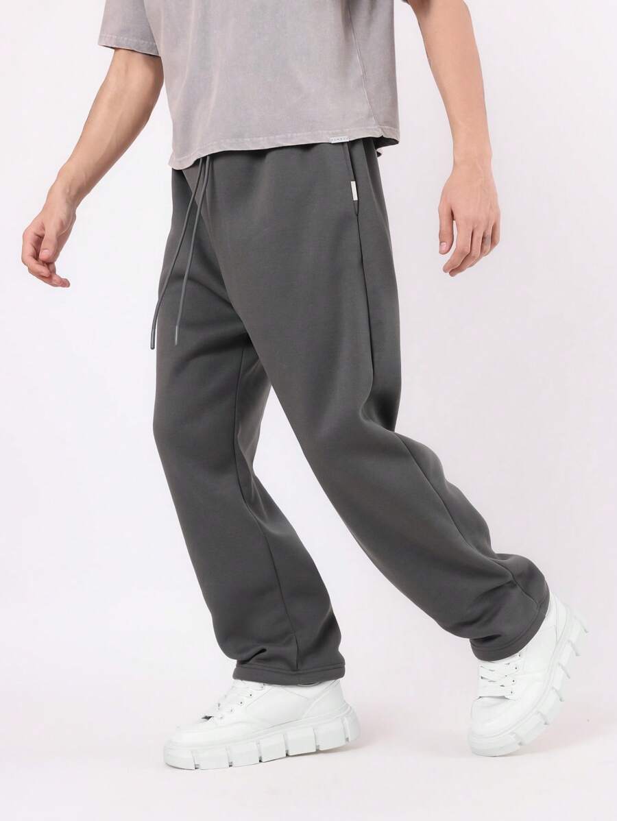 SUMWON Athletic Sweatpants Comfortable Loose Fit Elastic Ankle Casual Jogger Pants Workout Lounge Winter Training Running Athleisure Streetwear - Dark Grey - View 1