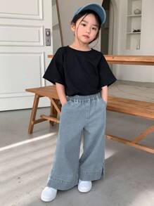 Dazy Kids 小女孩秋季服装 女童（幼儿）牛仔裤 - 藍色 - 查看 2