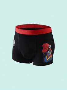 7pcs/Pack Tween Boys Cartoon Print Comfortable Boxer Briefs - Multicolor - View 3