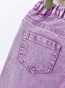 Young Girl' Retro All-Match Simple Versatile Loose Comfortable Maillard Coffee Brown Denim Wide Leg Pants