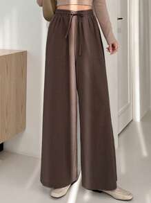 Dazy Designer 女士腰部抽绳设计大口袋裤子