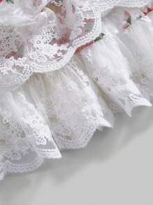 ROMWE J-Fashion Y2K Rose Lace Mini Dress