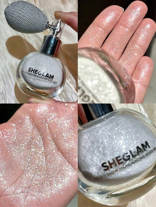 SHEGLAM Go Go Glow Highlighting Body Mist-Frosted Opal Body Glitter Powder Spray High-Shine Finish Multi-Use Shimmer Glow Highlighter Face Makeup Christmas Winter Gifts Highlighter Graduation Birthday Holiday Summer Fall Autumn Y2K Fancy Fashion Women Makeup Cosmetic Party Beach Travel Camping Outdoors School Campus Trip Festivals Decor Gift Present Rose Girl Cosplay Best Color Charm Vibe
