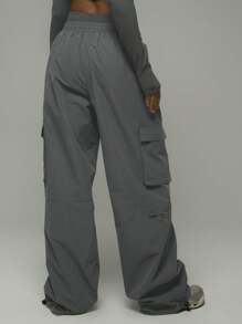 Musera Sport 直筒裤型，松紧腰带，侧边口袋，尼龙材质，适合板式网球、网球、匹克球、健身房、秋季瑜伽、普拉提、日常休闲穿着。