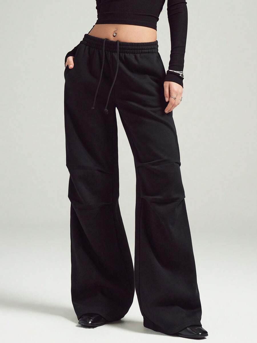 LYSMO Women's Vintage Washed Straight Jeans - Black - View 1