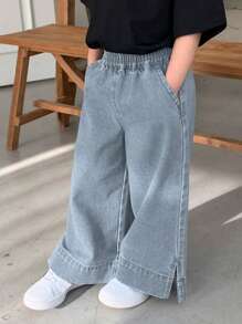 Dazy Kids 小女孩秋季服装 女童（幼儿）牛仔裤 - 藍色 - 查看 6