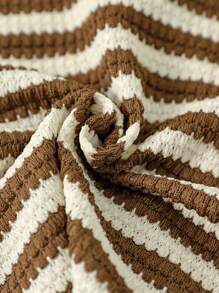 Vintaside Kids 年轻男孩休闲针织条纹印花短袖圆领 T 恤