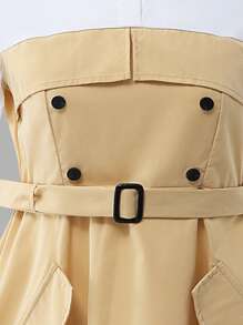 Robe-chemise d'été 2 en 1 décontractée et confortable avec bloc de couleurs, style décontracté pour adolescentes en déplacement