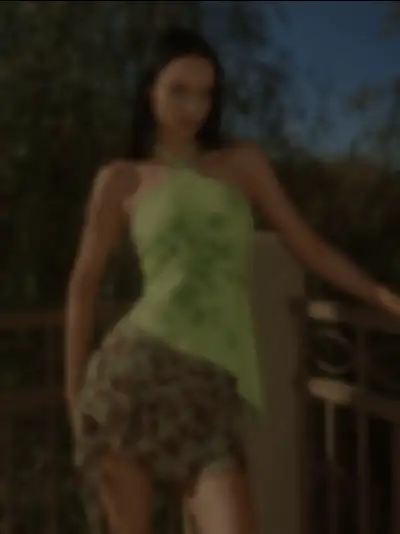 EgrlEra Women's Sexy Bombshell Asymmetrical Hemline Halter Tank Top With Faux Embroidery Print