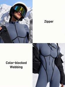 Women's Raglan Sleeve Zip Front Outdoor Jumpsuit