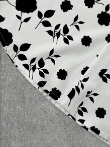 Manfinity Dauomo Men's Floral Allover Print Short Sleeve Shirt And Solid Shorts 2 Pieces Set - Multicolor - View 7