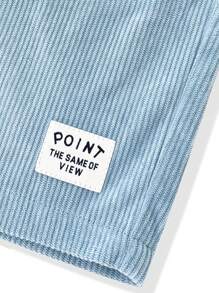 Manfinity Homme Pantalones cortos con cordón en la cintura, ajuste holgado, con detalles de letras aplicadas, para vacaciones en la playa, ropa para hombres