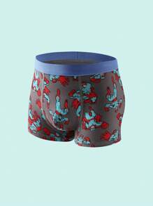 7pcs/Pack Tween Boys Cartoon Print Comfortable Boxer Briefs - Multicolor - View 4