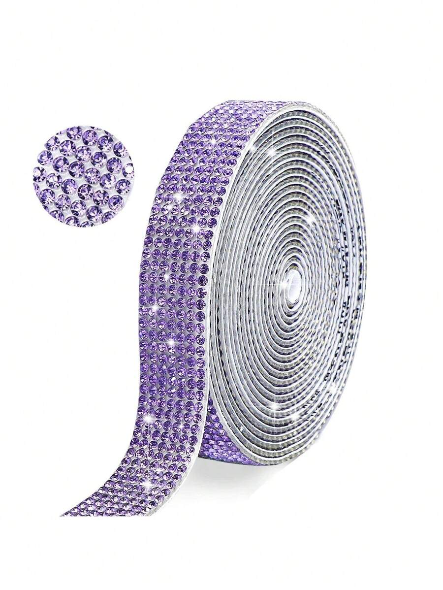 1pc DIY Rhinestone, Modern Purple Self Adhesive Garment Decoration Excipient For DIY - Purple - View 1