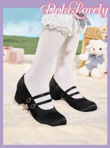 Dola Lovely Women's Adjustable Buckle Decor Fashion High Heel Pumps - Black - View 5