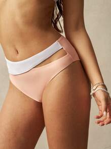 VARSIVA Women's Summer Beach Vacation Color Block Hollow-Out Bikini Bottom - Multicolor - View 2