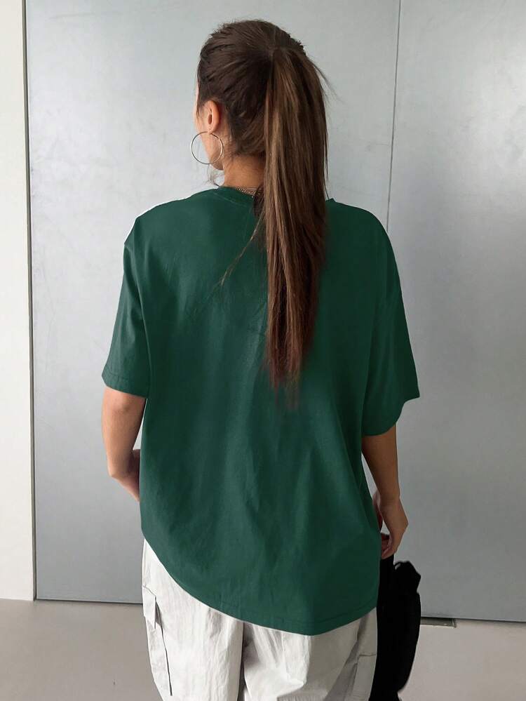 Summer Casual Loose Short Sleeve T-Shirt With Letter Print Oversized T-Shirt,Graphic Tees