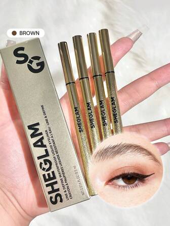 Crayon Pour Les Yeux Liquide ImperméAble Line & Define-Crayon Pour Les Yeux Mat Longue Tenue-RéSistant à La Transpiration-Sans Bavures-Maquillage Des Yeux Professionnel--FêTe De NoëL-Eyeliner Henna Marque Beauté Visage Maquillage CosméTique Pour Femmes Filles Parfait Pour Hiver IdéAl Pour Y2K ÉLéGant Mode Adapté Pour Anniversaire Xmas Cadeau FêTe PrêT Meilleure Couleur