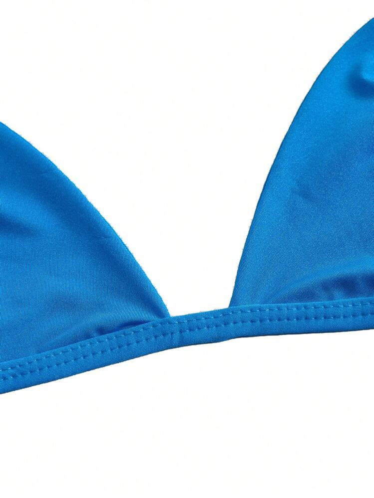 Ocili Leisure Sparkle Swimwear Triangle Bra With Soft Removable Cups - Royal Blue - View 4