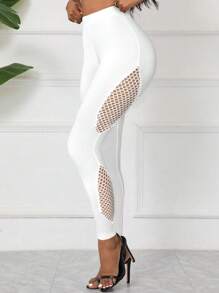 SHEIN Lady Solid Color Seamless Side Hollow Out Butt Lifting Slimming Fitness Yoga Leggings