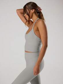 Musera Sport 无缝露背运动上衣，适合板网球、网球、匹克球等健身运动