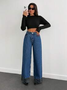 EURMUSE Women's Casual Front Button Pocket Simple Jeans - Medium Wash - View 6