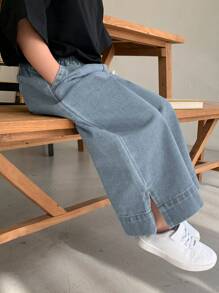 Dazy Kids 小女孩秋季服装 女童（幼儿）牛仔裤 - 藍色 - 查看 7