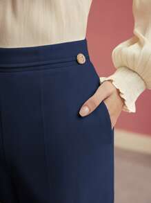 MOTF PREMIUM PRESS CREASE TAILORED SUIT PANTS,VALENTINE'S DAY - Navy Blue - View 2