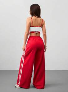 Coolane Conjunto de 2 piezas para mujer: top con tirantes de punto con bloqueo de color y shorts de punto, apropiado para primavera/verano
