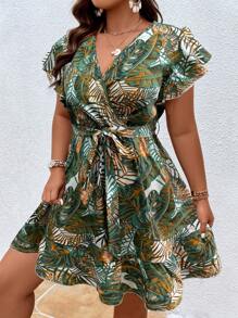 SHEIN Clasi Vestido de verano minimalista de talla grande - Multicolor - Ver 3