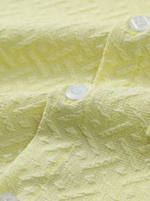 Manfinity Homme Men's Solid Color Short Sleeve Pocket Casual Shirt And Shorts Set