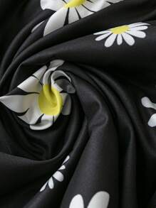 Flirla 大码女式夏季休闲雏菊印花短裤