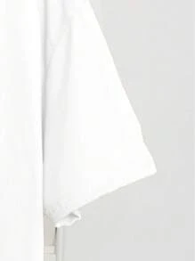 Women's Round Neck T-Shirt With Lemon Fruit Graphic Print - White - View 3