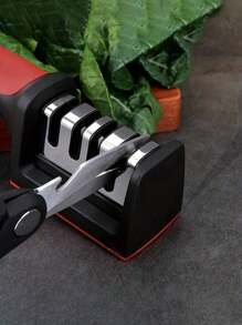 1pc/2pcs/5pcs Knife Sharpener 4 Stages Professional Kitchen Sharpening Stone Tungsten Rhinestone Ceramic Sharpener Tool - Black - View 8